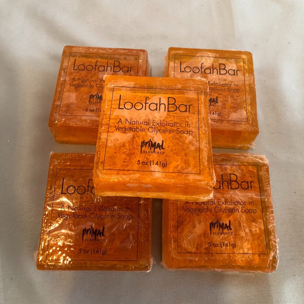 LOT of 5 Primal Elements LOOAFAH Bar - TAHITIAN VANILLA 5 oz ea